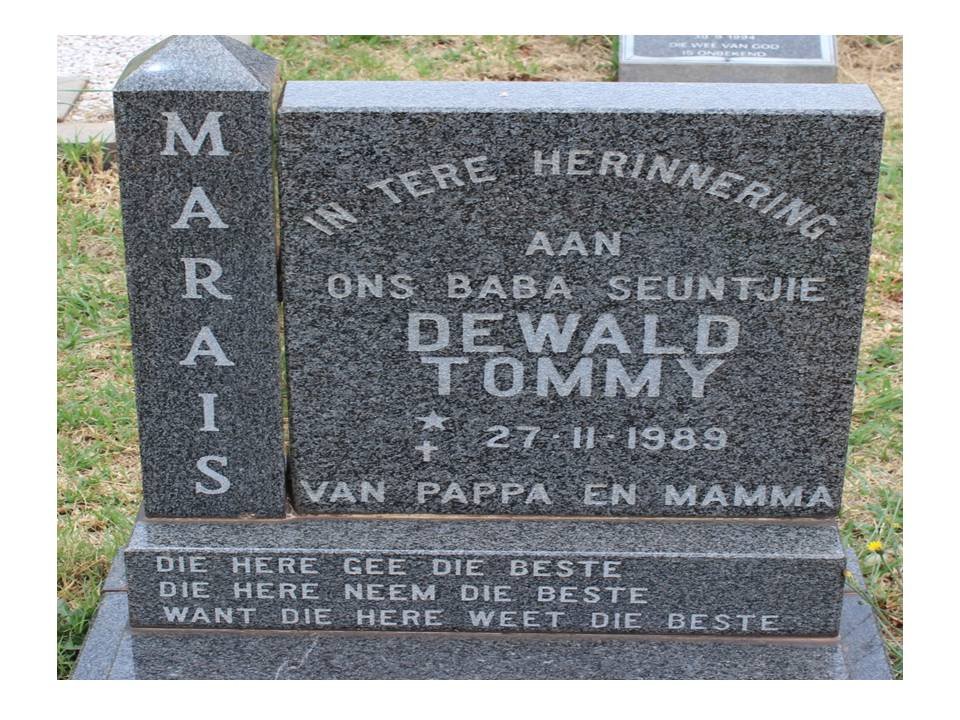 MARAIS Dewald Tommy 1989-1989