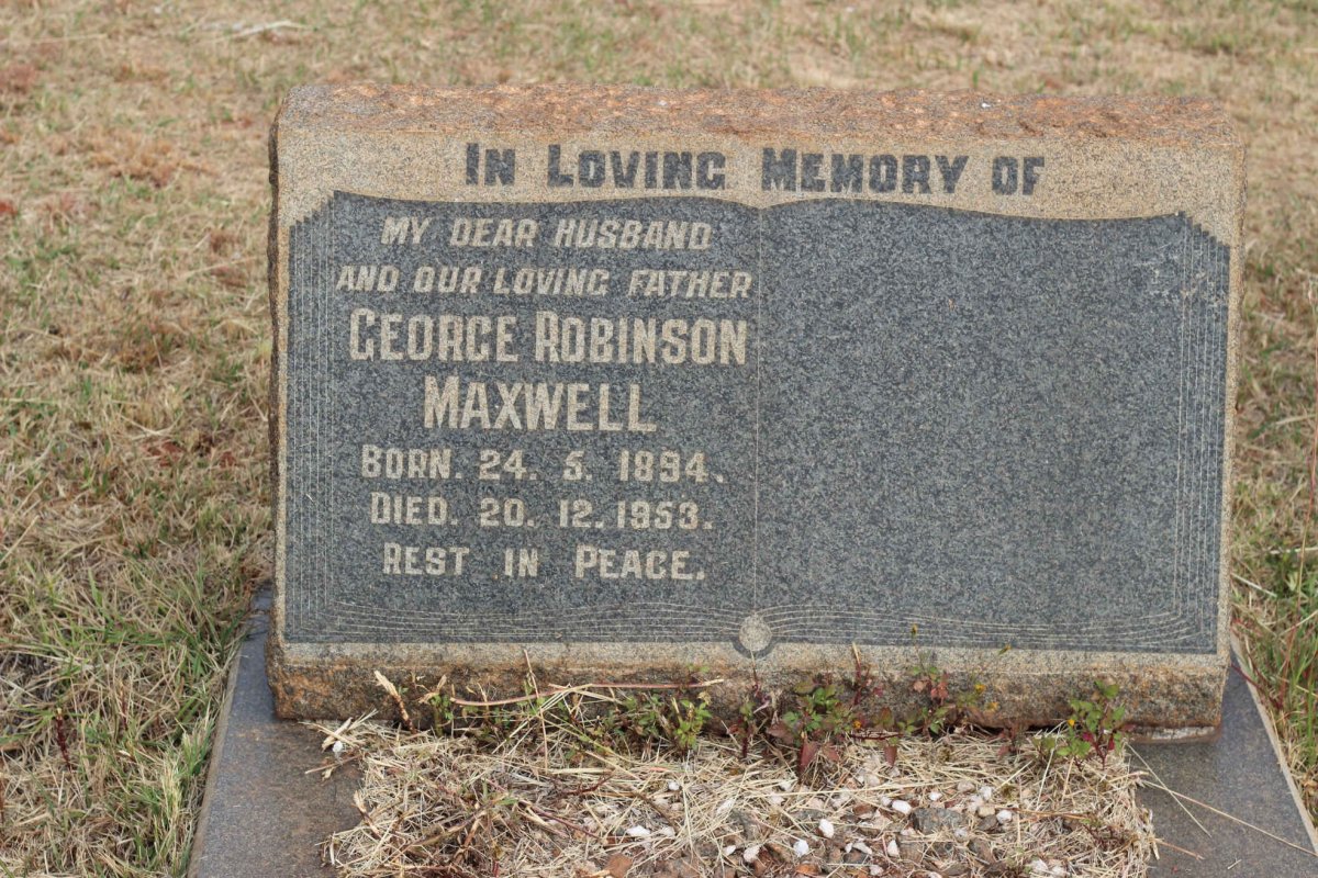 MAXWELL George Robinson 1894-1953