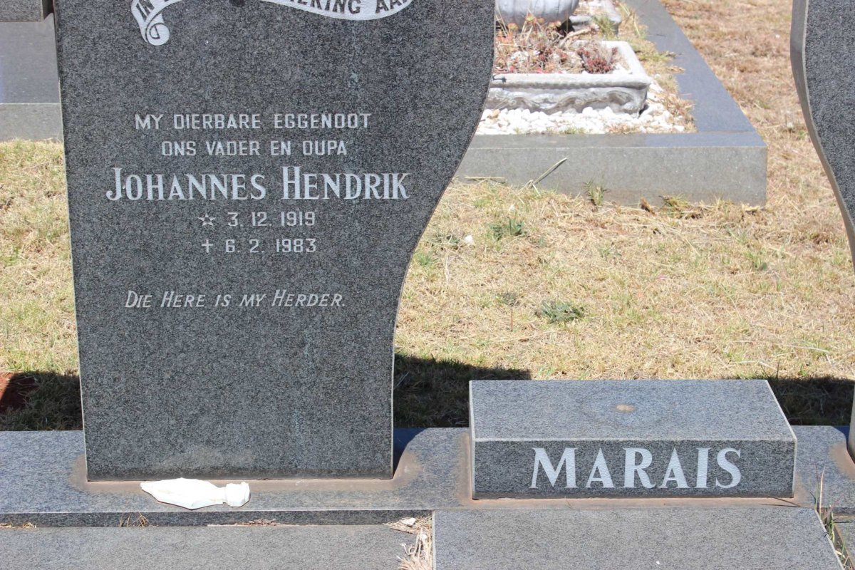 MARAIS Johannes Hendrik 1919-1983