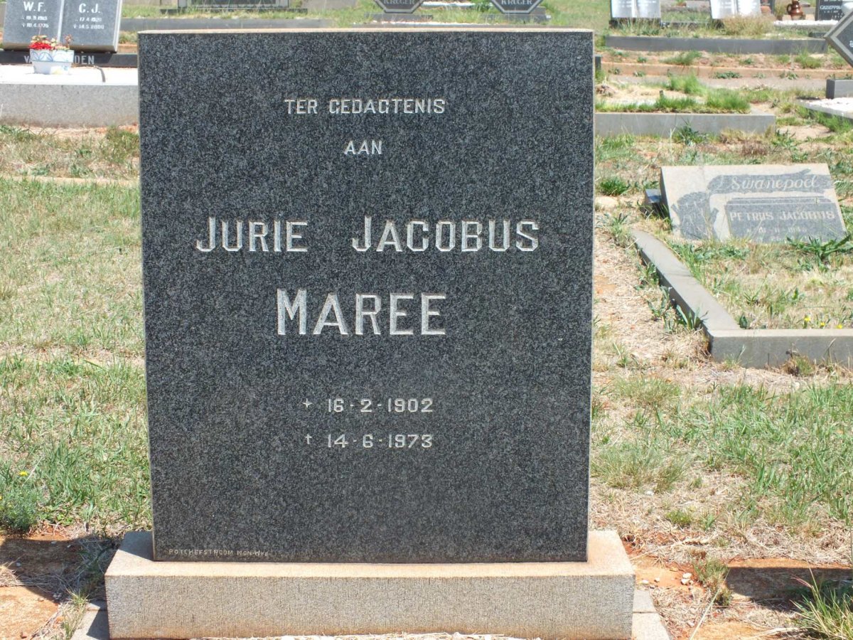 MAREE Jurie Jacobus 1902-1973