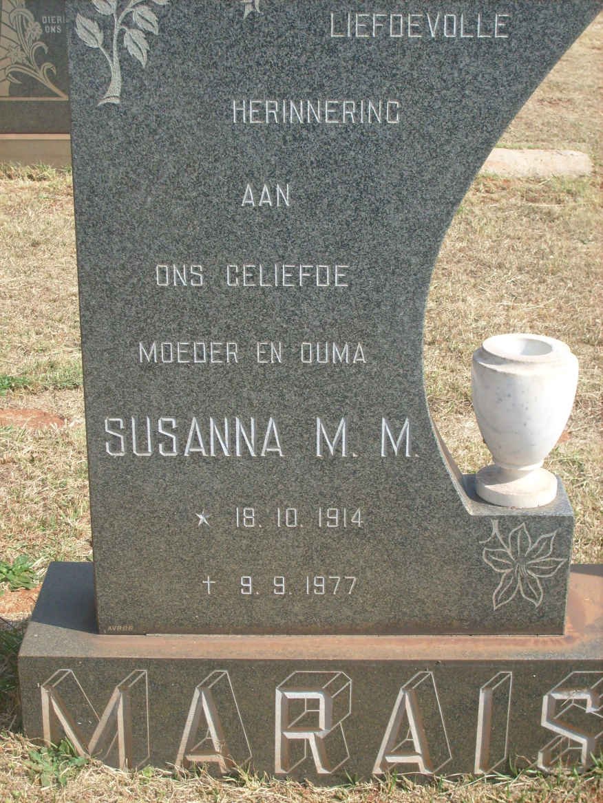 MARAIS Susanna M.M. 1914-1977