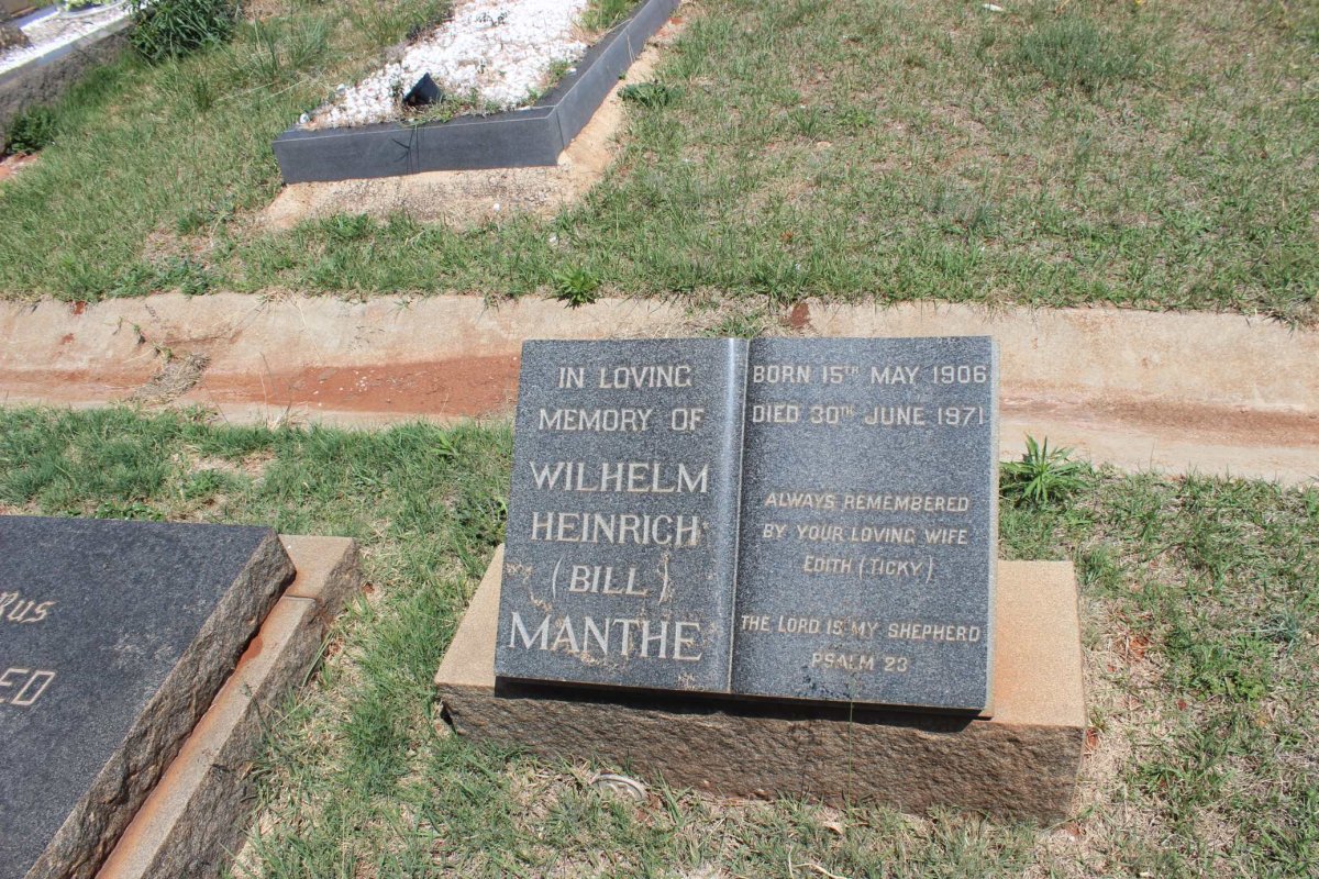 MANTHE Wilhelm Heinrich 1906-1971