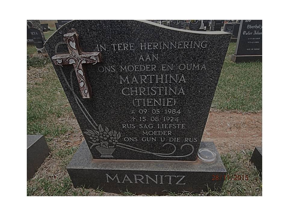 MARNITZ Marthina Christina 1884-1924