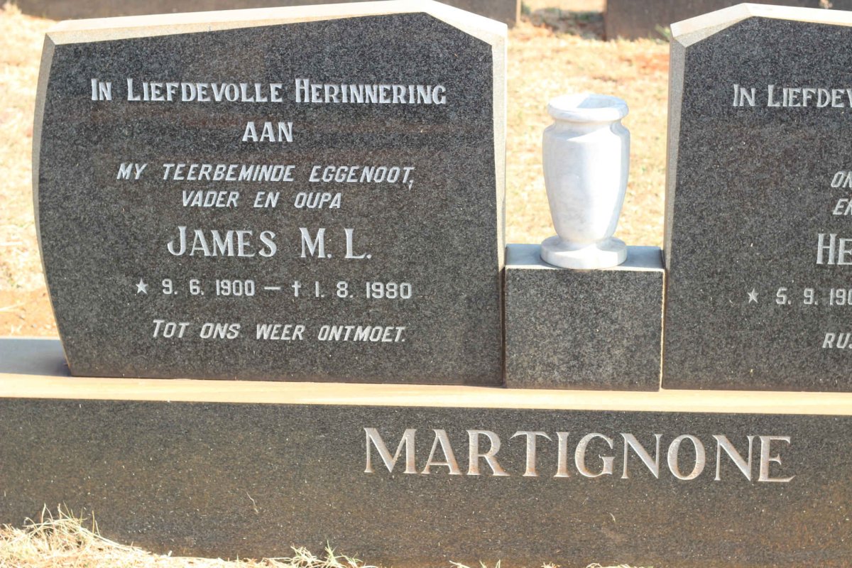 MARTIGNONE James M.L. 1900-1980