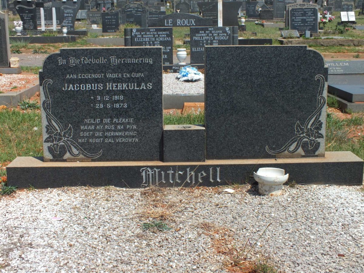 MITCHELL Jacobus Herkulas 1918-1973