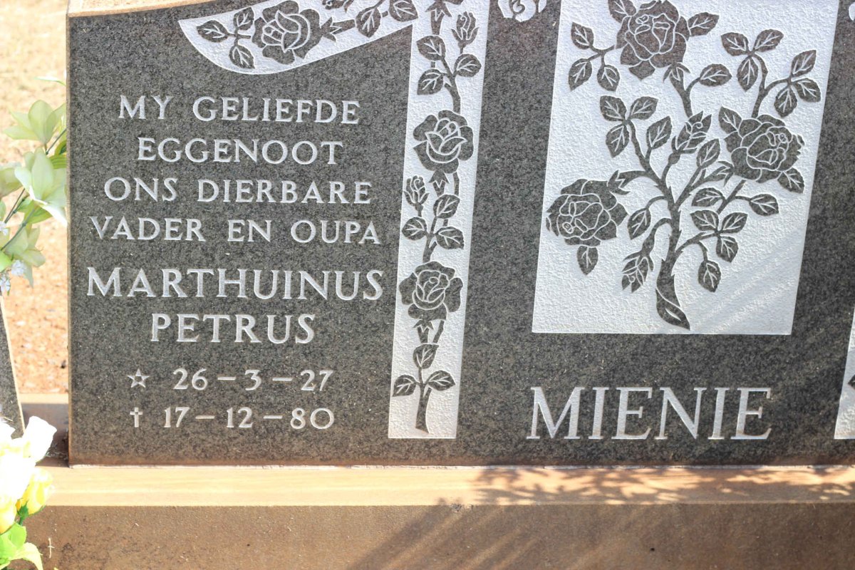 MIENIE Marthuinus Petrus 1927-1980