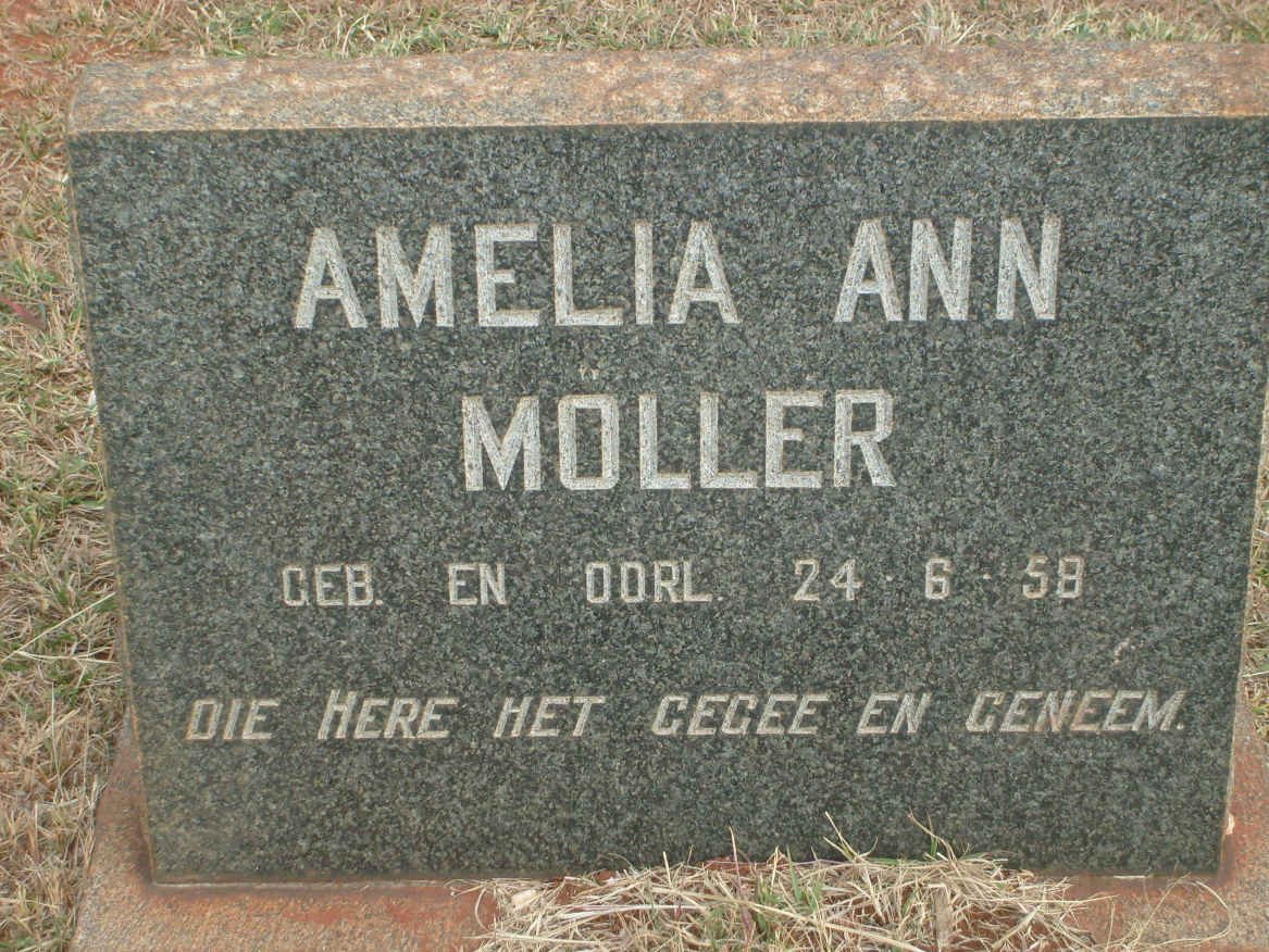 MOLLER Amelia Ann 1958-1958