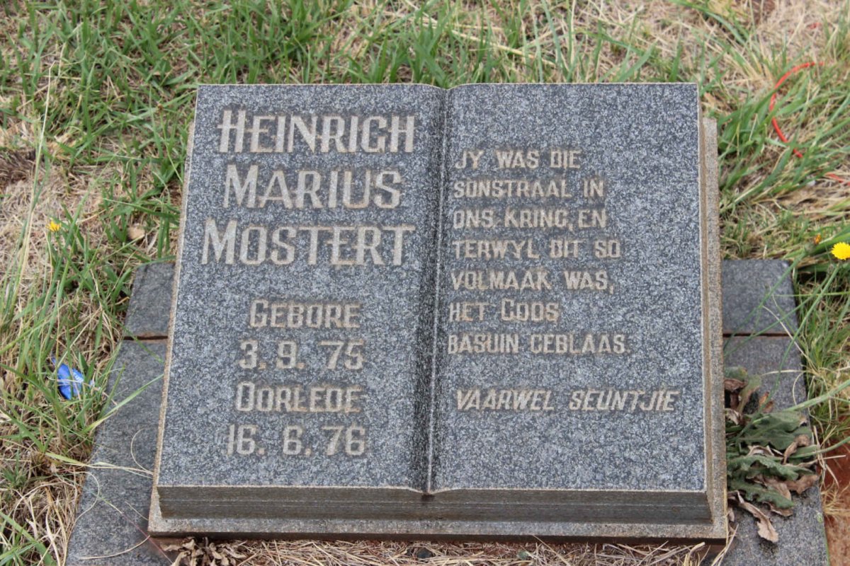 MOSTERT Heinrich Marius 1975-1976
