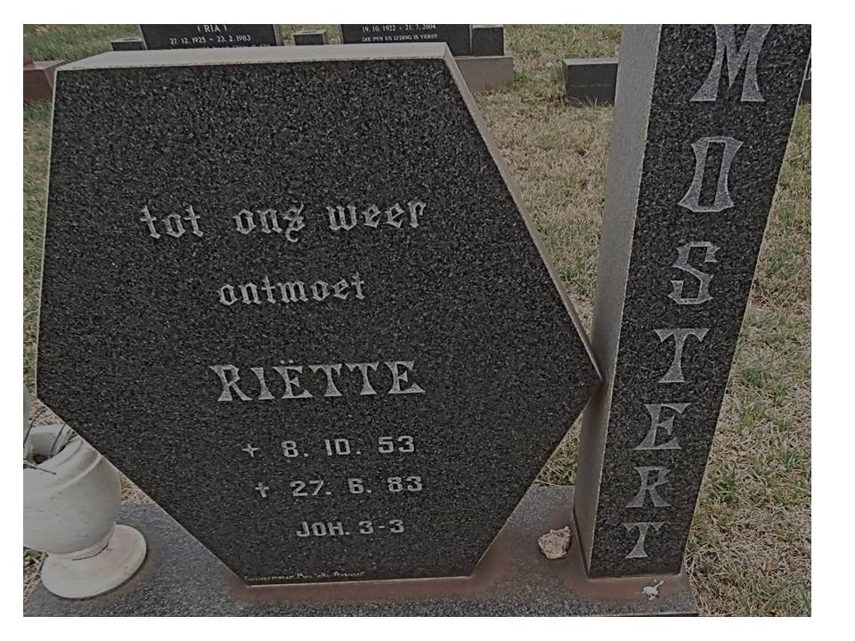 MOSTERT Riëtte 1953-1983