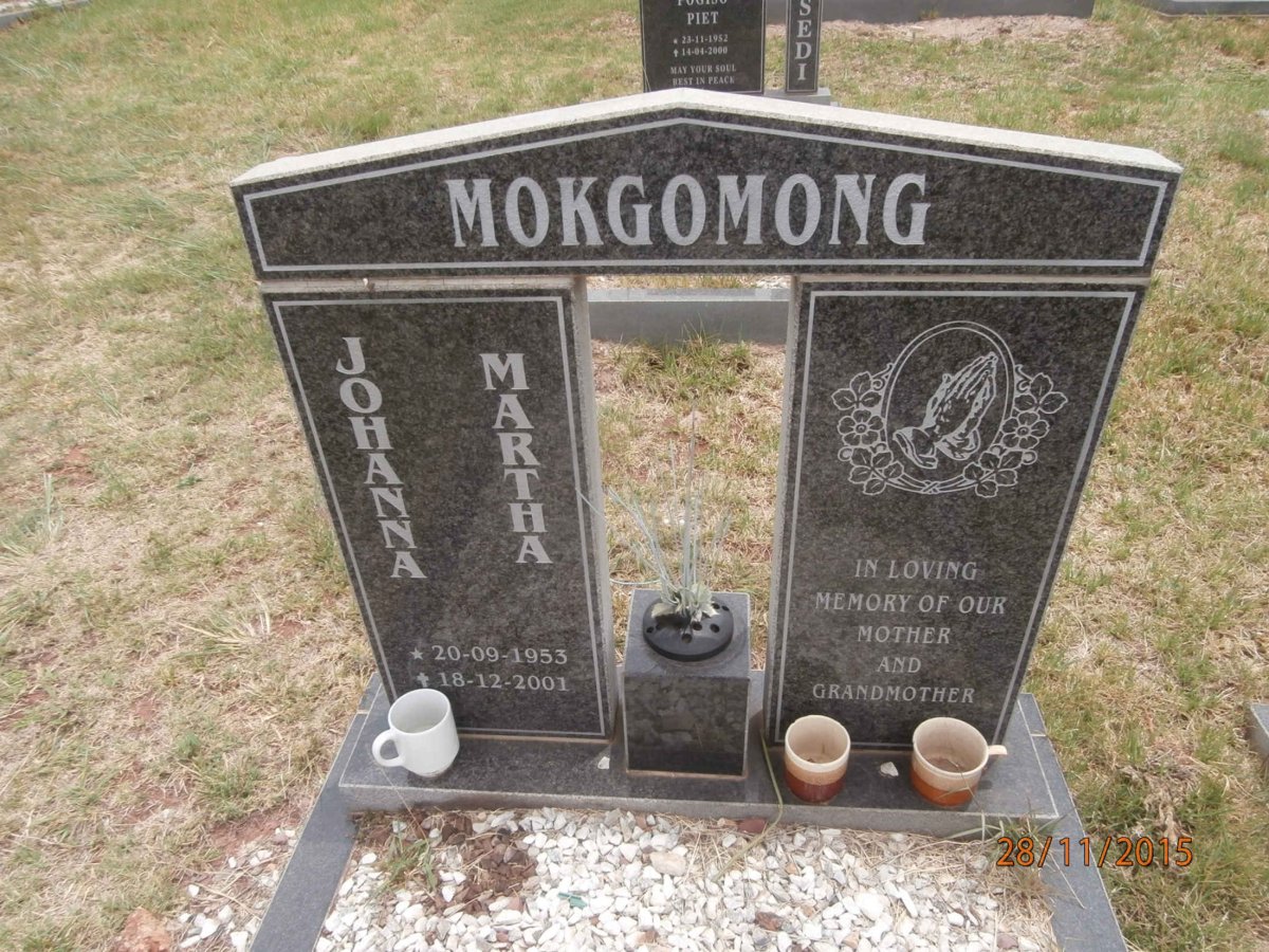 MOKGOMONG Johanna Martha 1953-2001