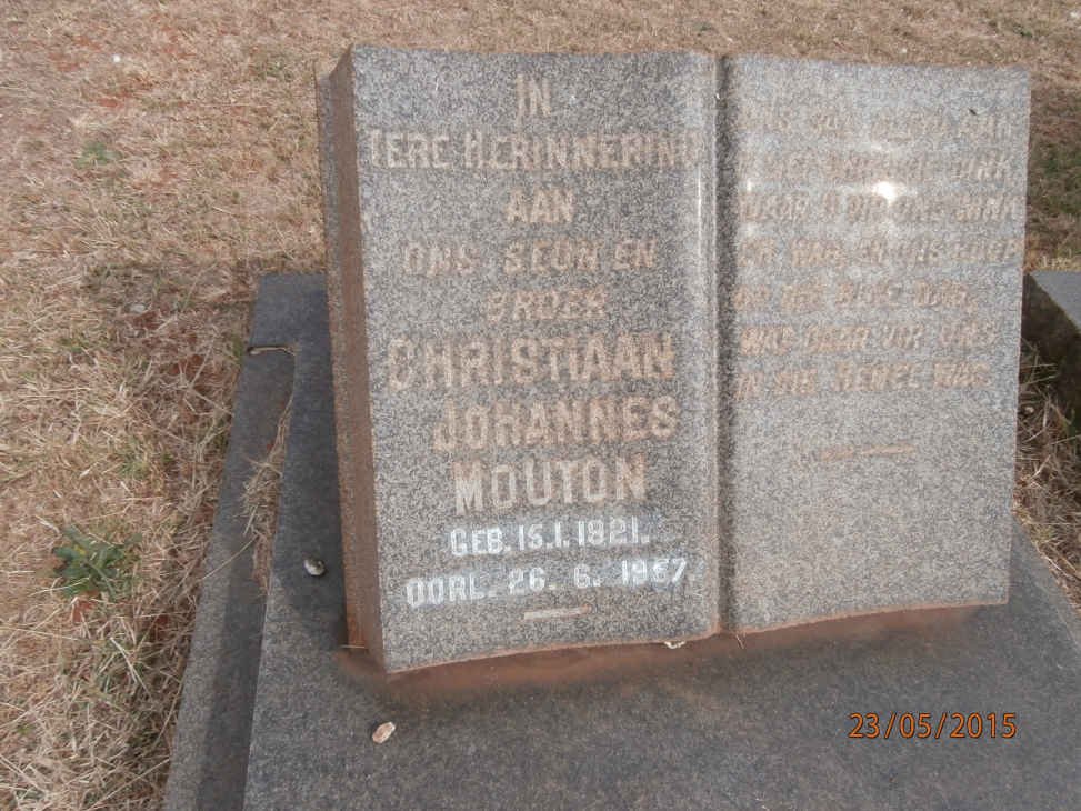 MOUTON Christiaan Johannes 1921-1957