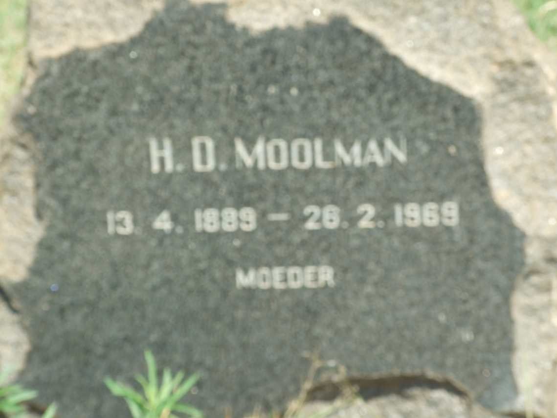 MOOLMAN H.D. 1889-1969