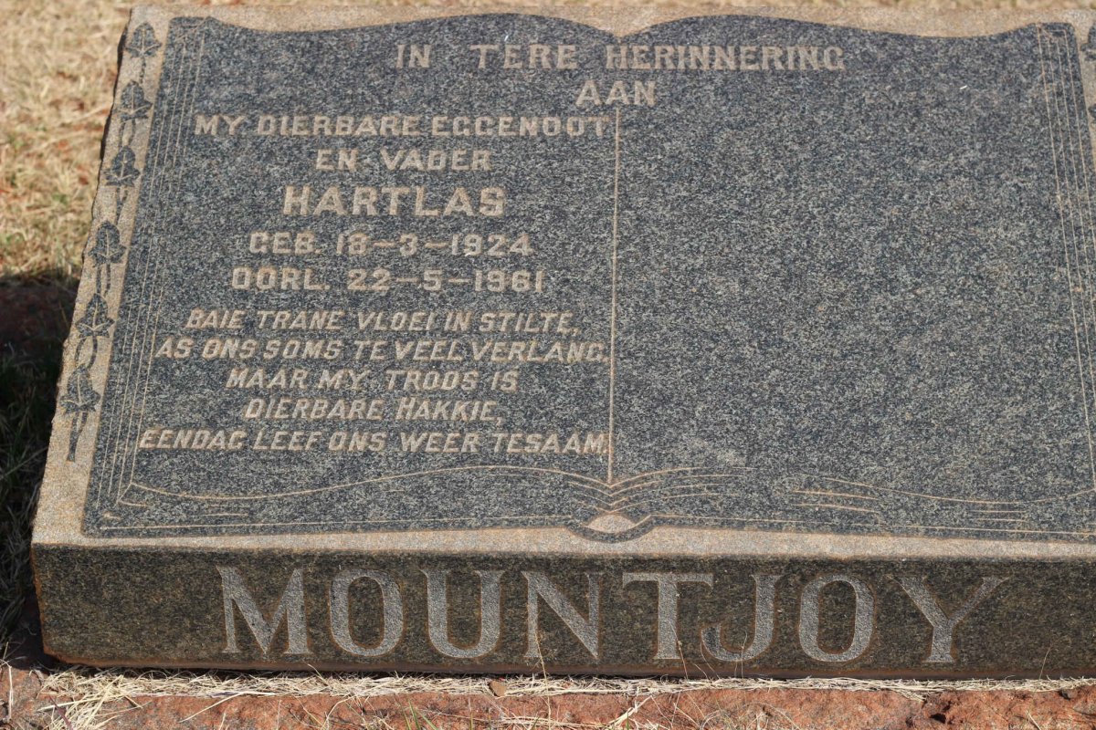 MOUNTJOY Hartlas 1924-1961