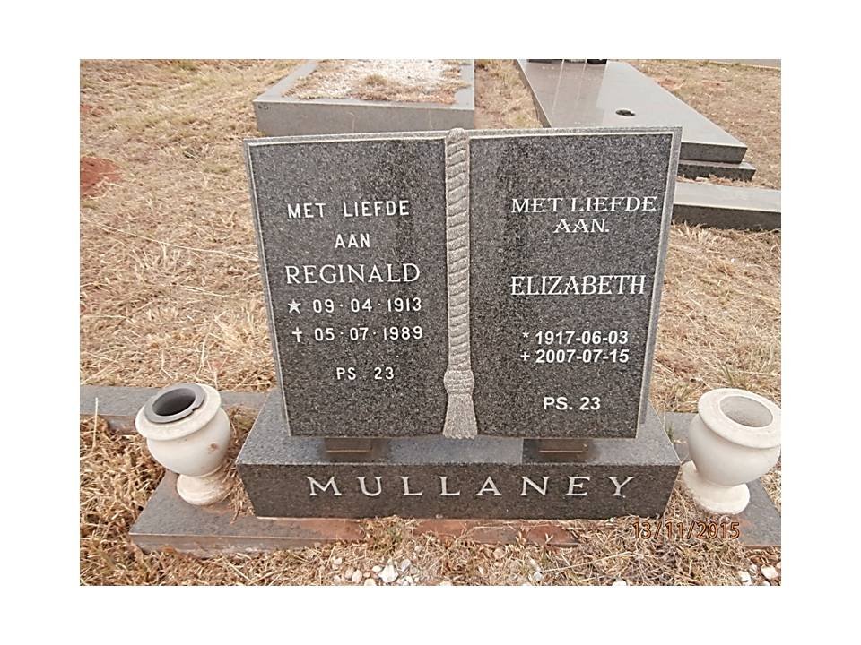 MULLANEY Reginald 1913-1989 &amp; Elizabeth 1917-2007