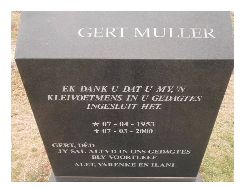 MULLER Gert 1953-2000