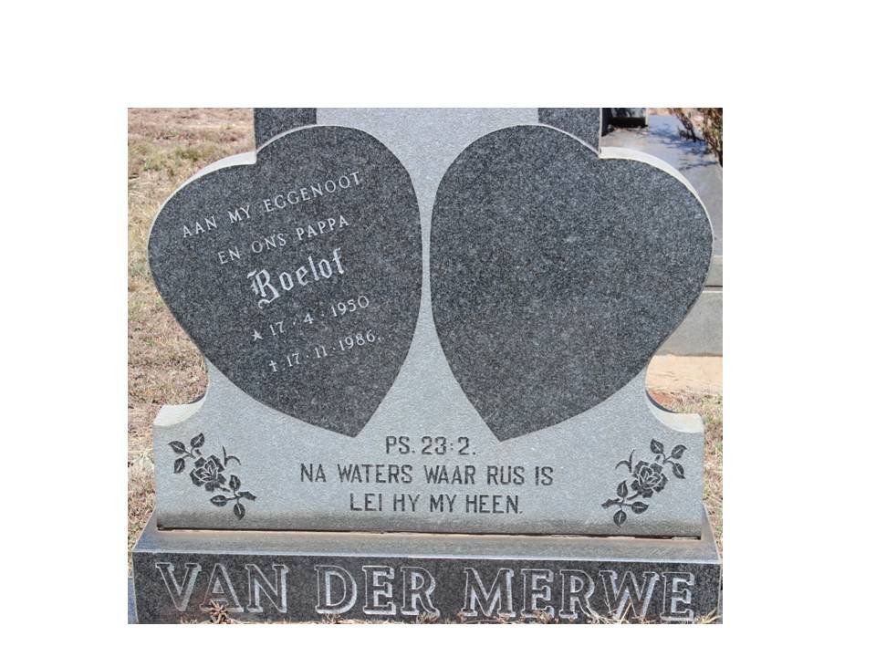 MERWE Roelof, van der 1950-1986