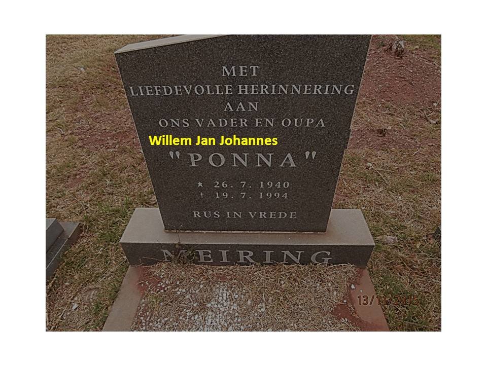 MEIRING Willem Jan Johannes 1940-1994