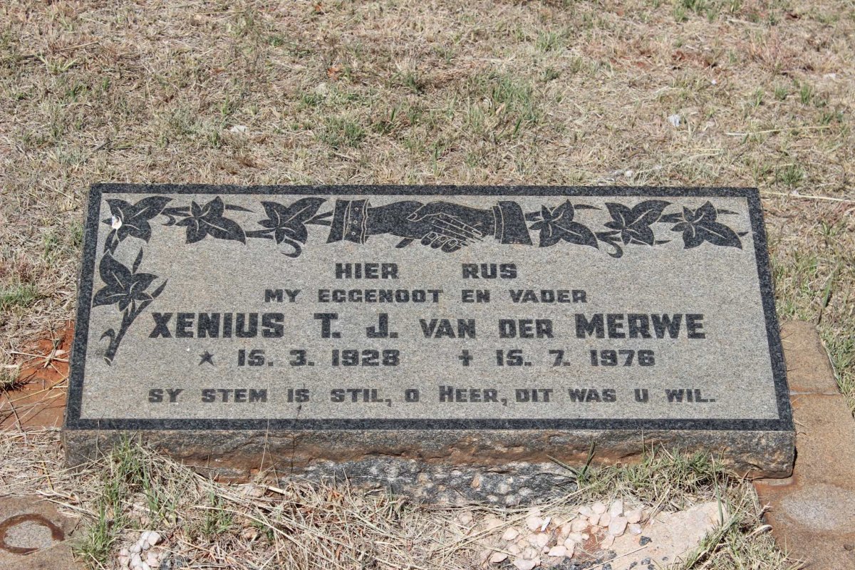 MERWE Xenius T.J., van der 1928-1976