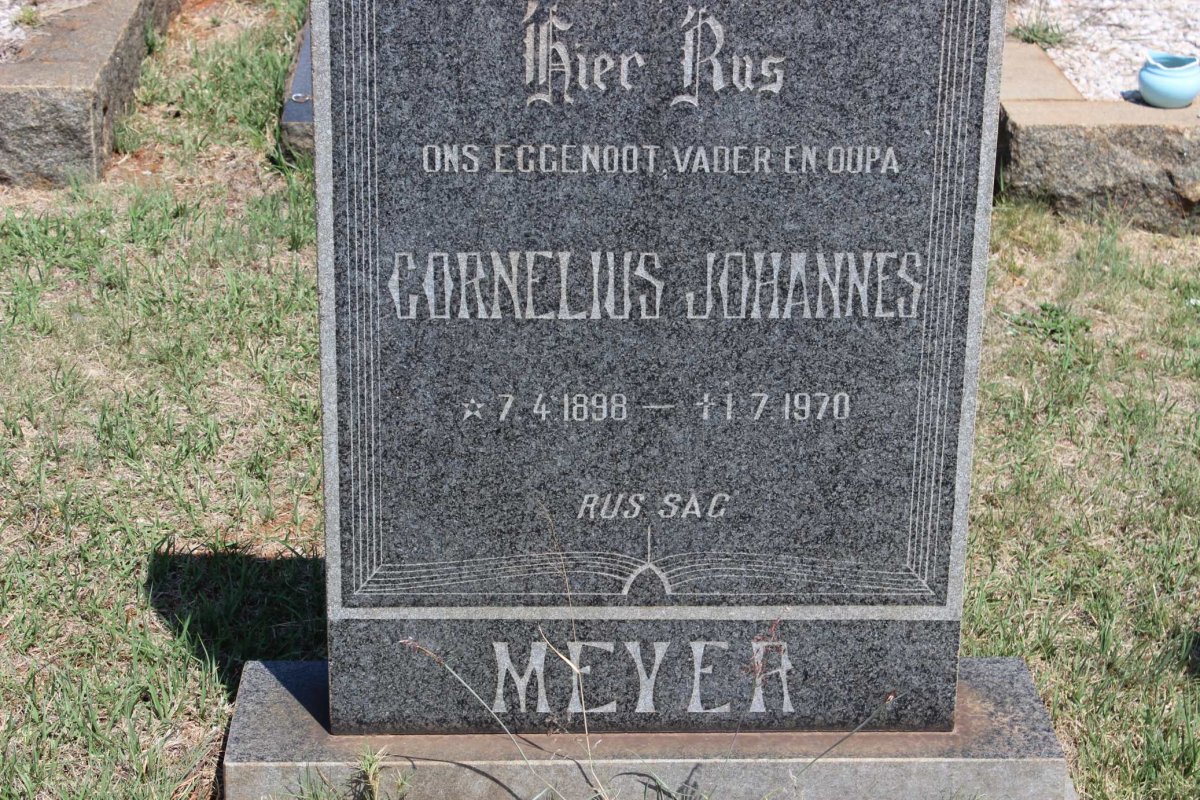MEYER Cornelius Johannes 1898-1970