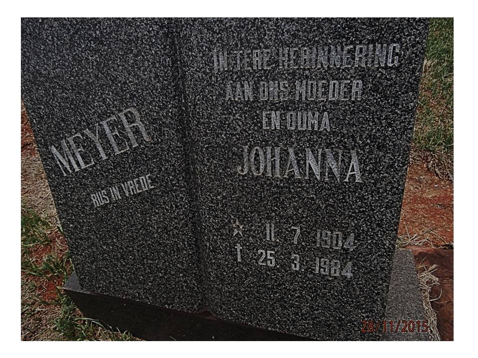 MEYER Johanna 1904-1984