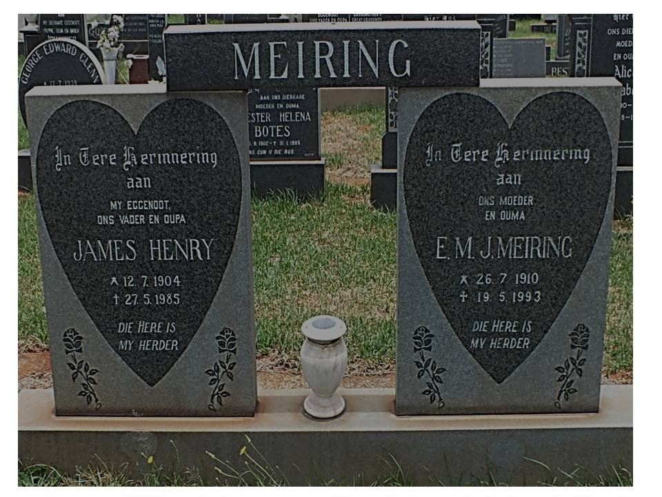 MEIRING James Henry 1904-1985 &amp; &amp; E.M.J. 1910-1993