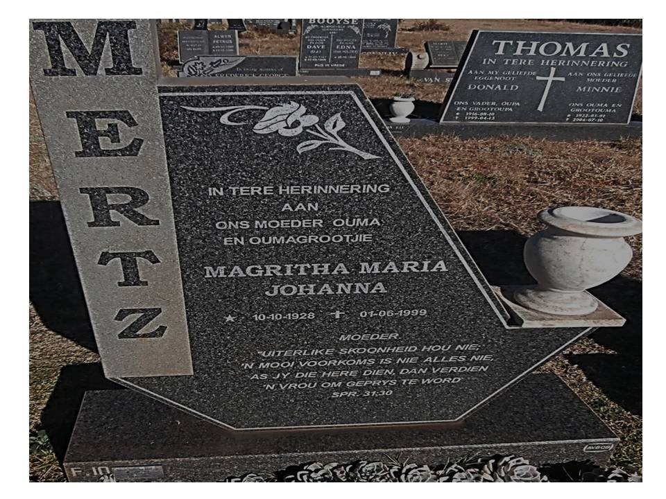 MERTZ Magritha Maria Johanna 1928-1999