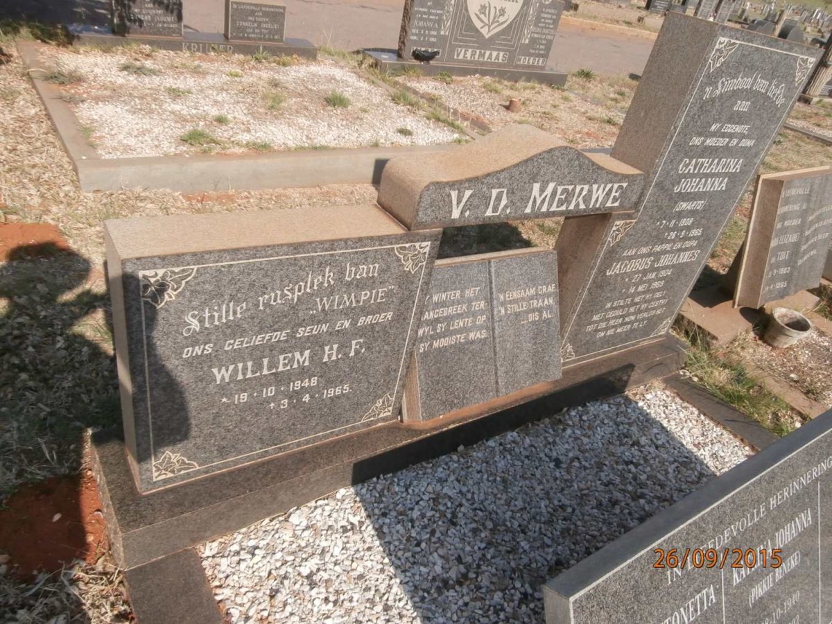 MERWE Willem H. F., v.d. 1948-1965