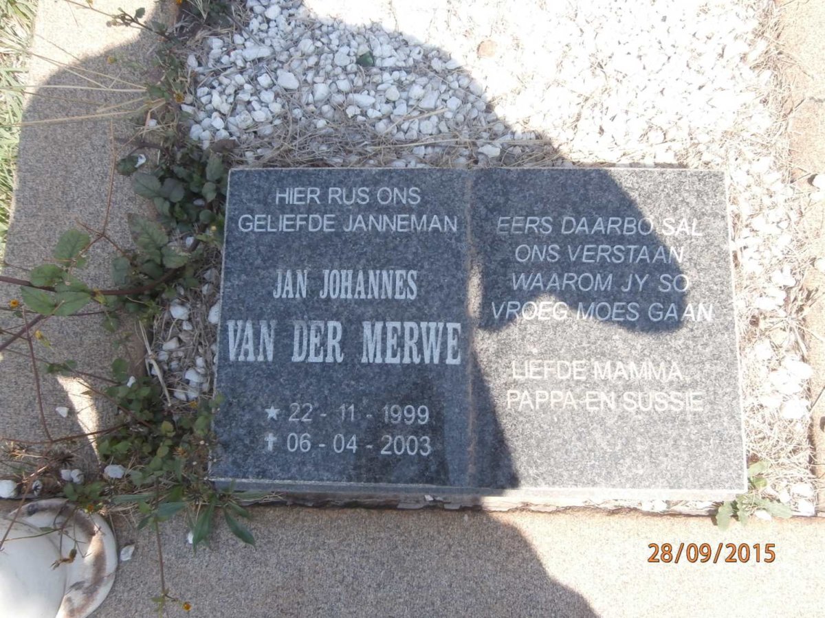 MERWE Jan Johannes, van der 1999-2003