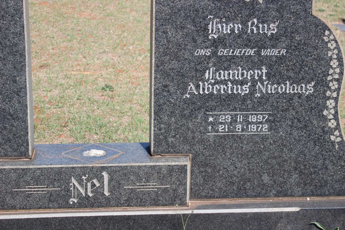 NEL Lambert Albertus Nicolaas 1897-1972 &amp; Gertruida Maria Margaretha STEENKAMP 1895-1963
