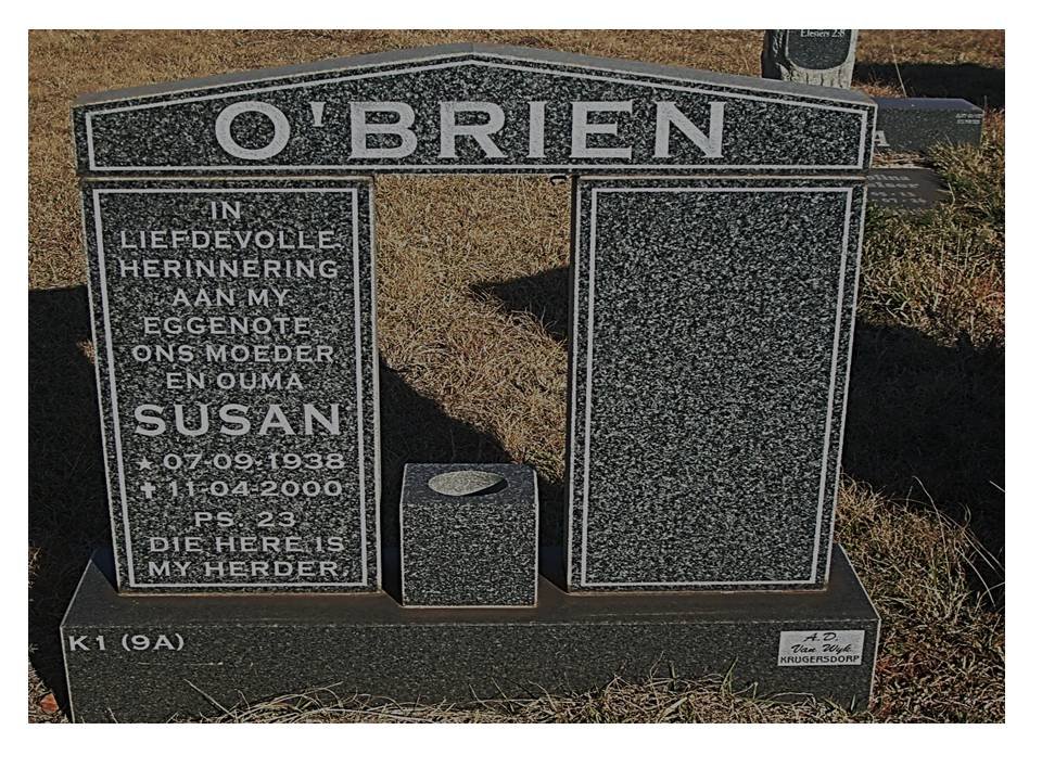 O'BRIEN Susan 1938-2000