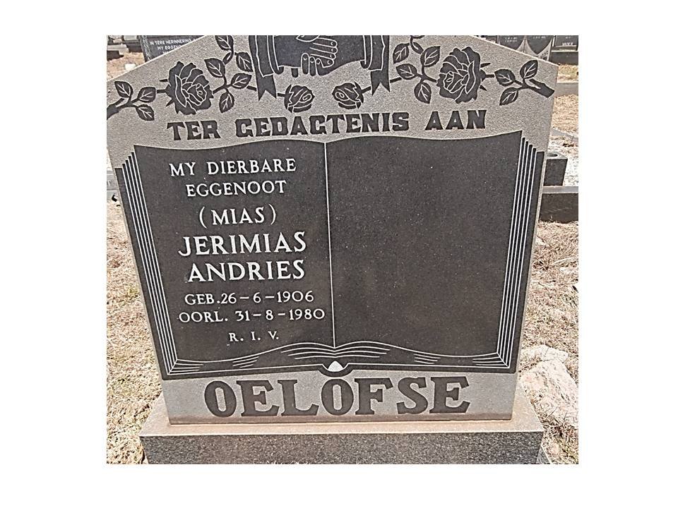 OELOFSE Jerimias Andries 1906-1980