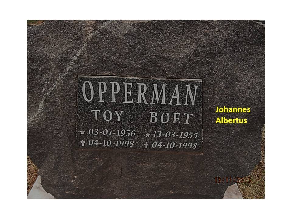 OPPERMAN Boet 1955-9198 &amp; Toy 1956-1998