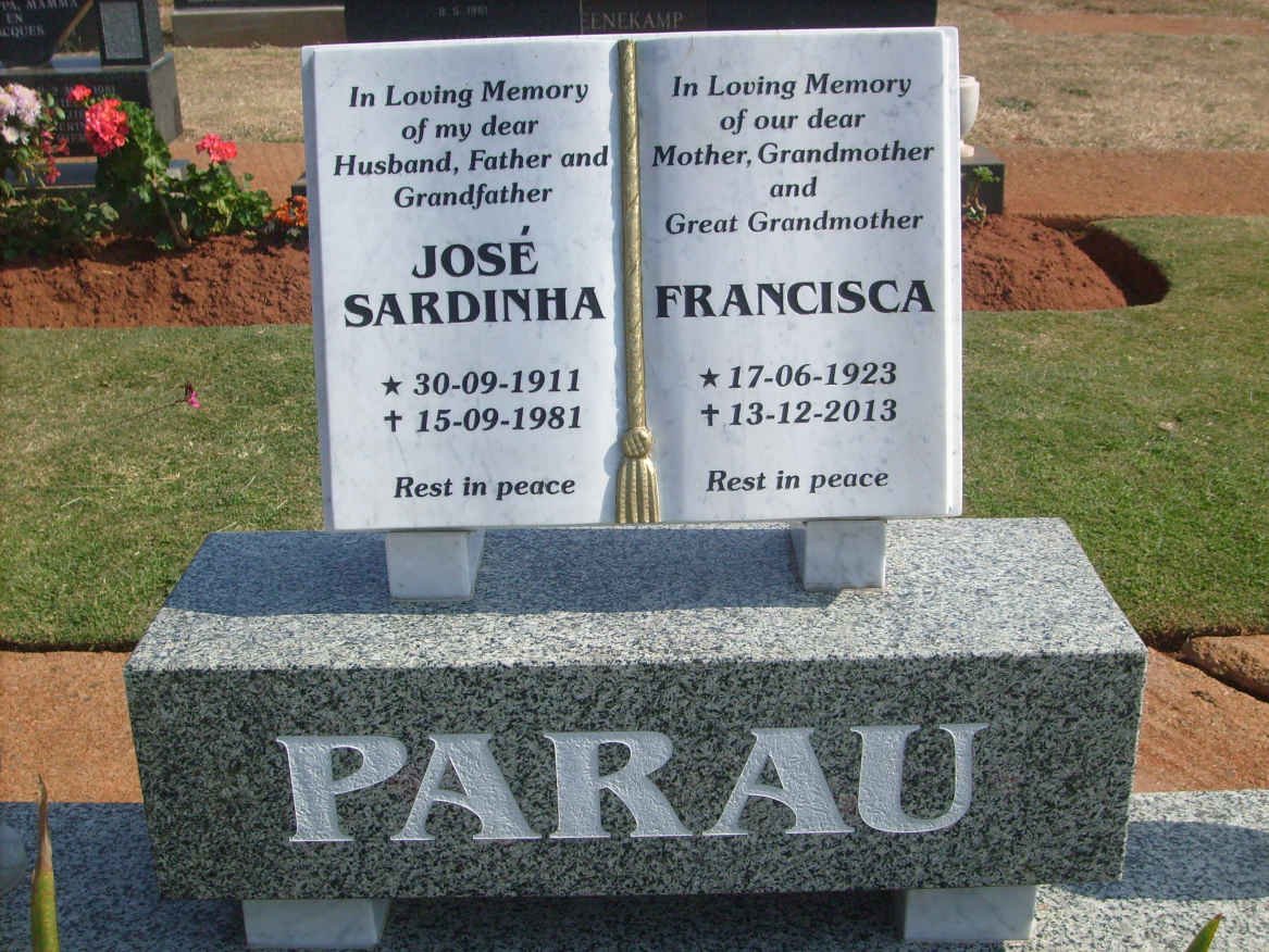 PARAU José Sardinha 1911-1981 &amp; Francisca 1923-2013