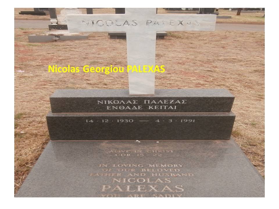 PALEXAS Nicolas Georgiou 1930-1991