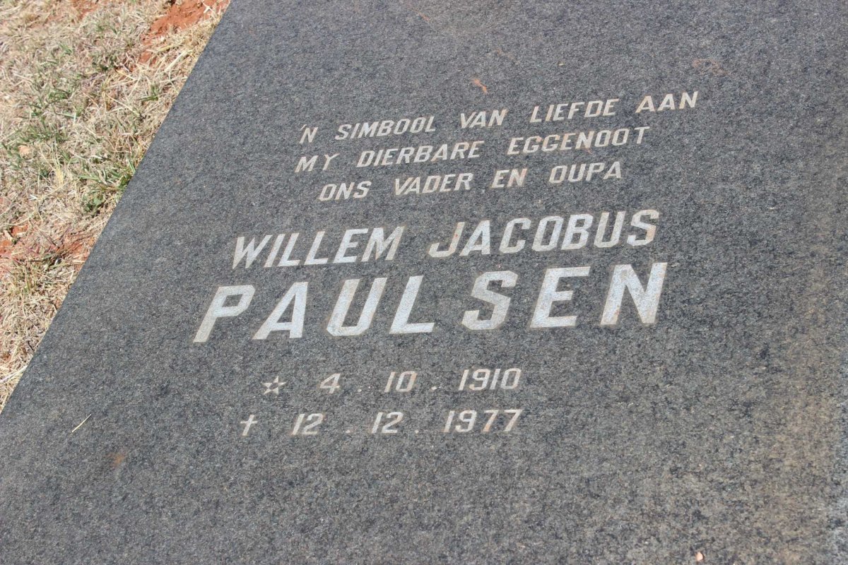 PAULSEN Willem Jacobus 1910-1977