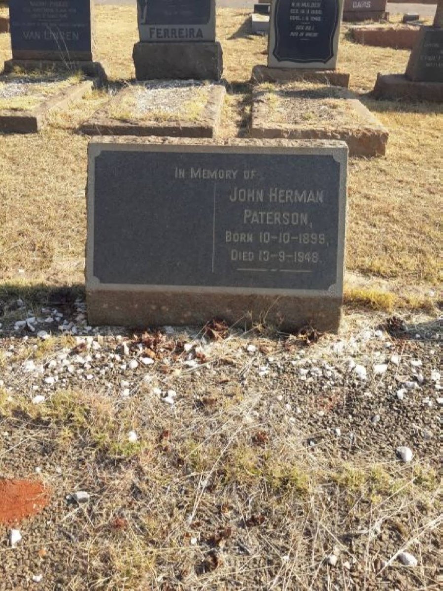 PATERSON John Herman 1899-1948