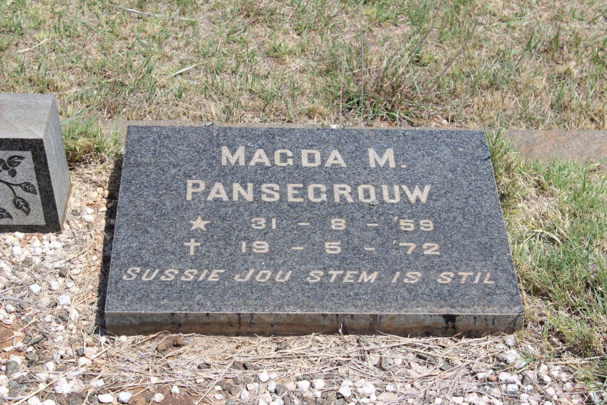PANSEGROUW Magda M. 1959-1972