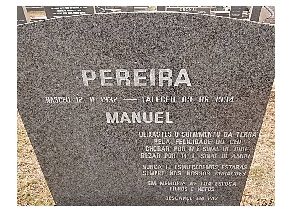 PEREIRA Manuel 1932-1994