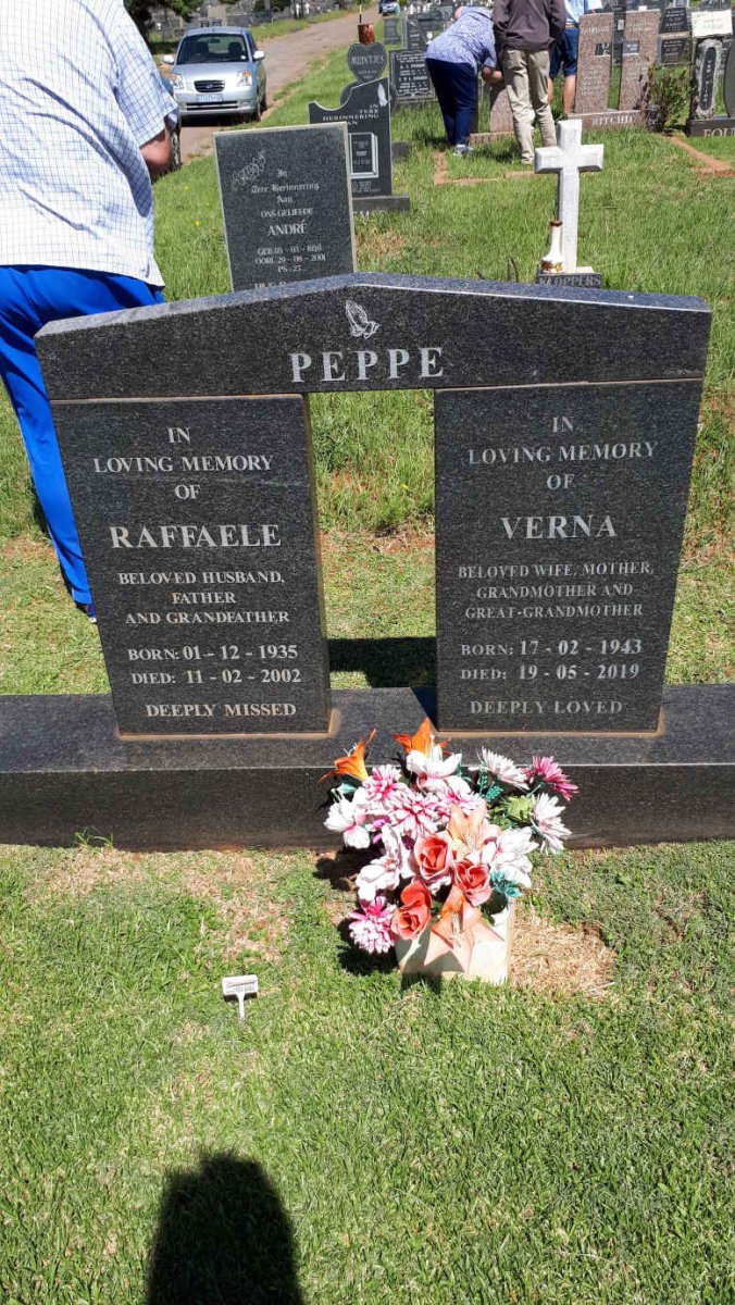 PEPPE Rafaele 1935-2002 &amp; Verna 1943-2019