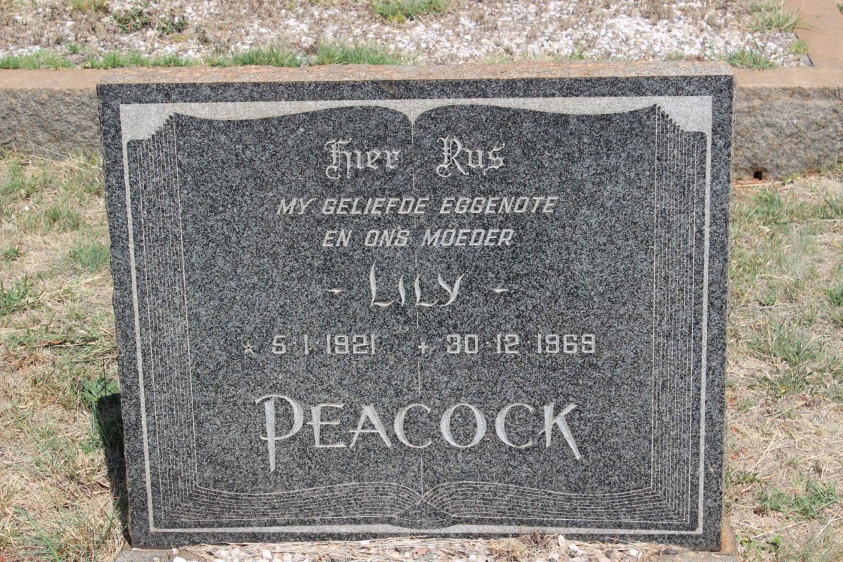 PEACOCK Lily 1921-1969