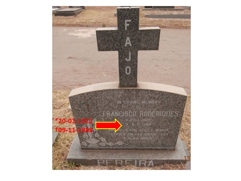 PEREIRA Francisco Roderiques 1921-1988