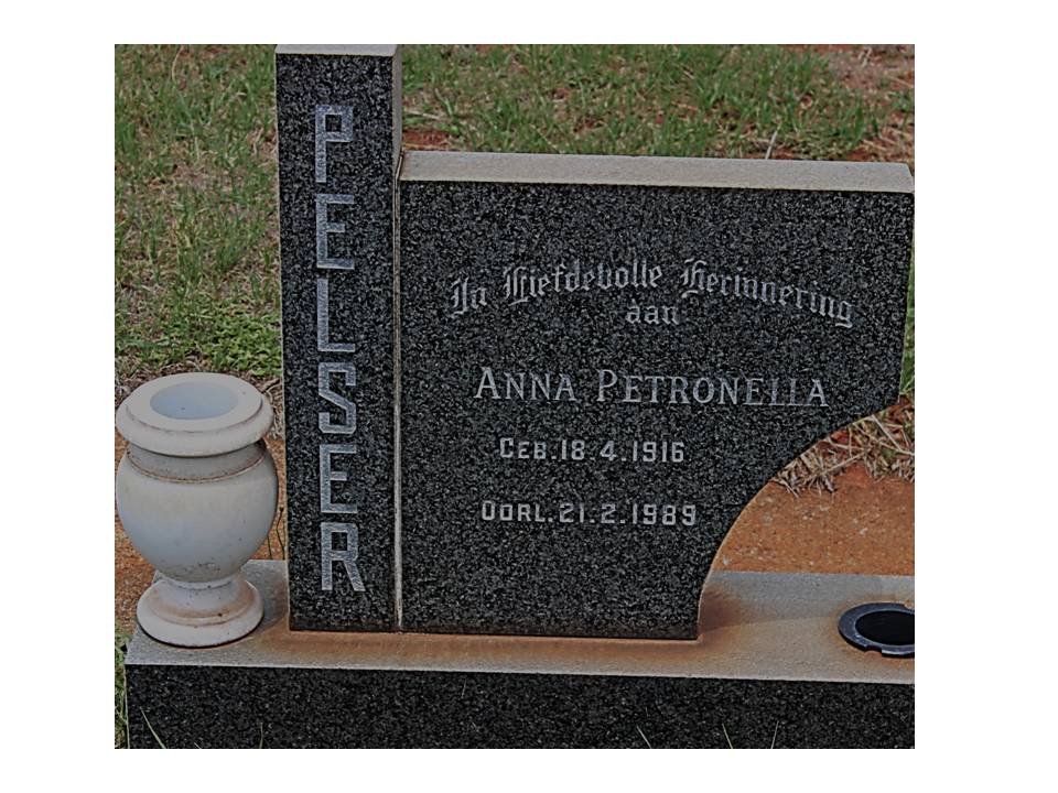 PELSER Anna Petronella 1916-1989