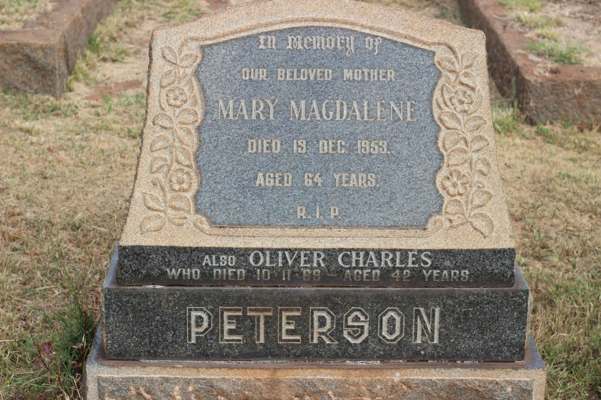 PETERSON Oliver Charles -1969 :: PETERSON Mary Magdalene -1953