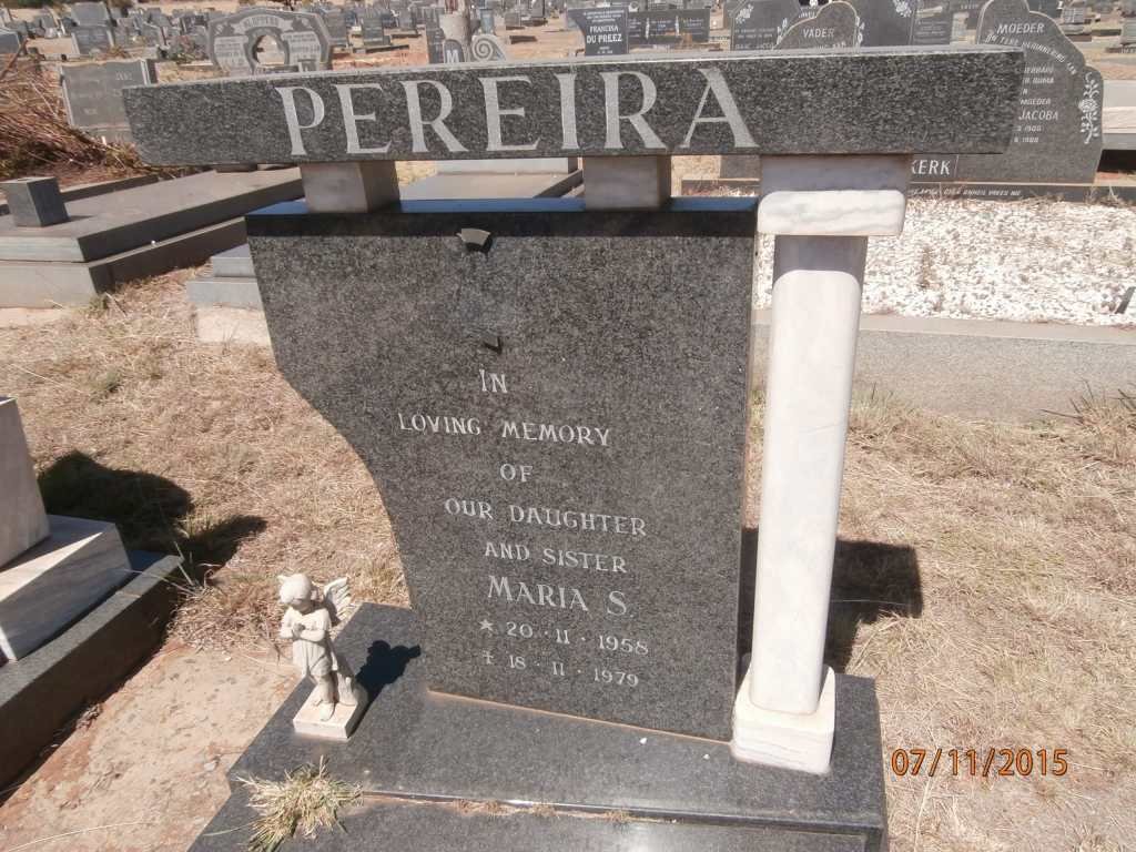 PEREIRA Maria S. 1958-1979