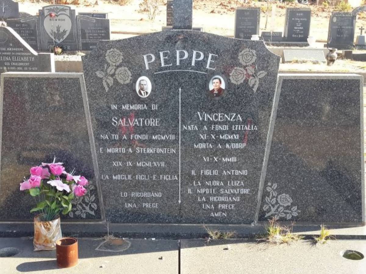 PEPPE Salvatore 1908-1967 &amp; Vincenza 1911-2003