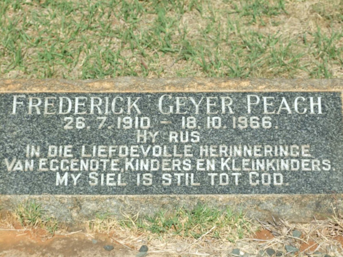 PEACH Frederick Geyer 1910-1966