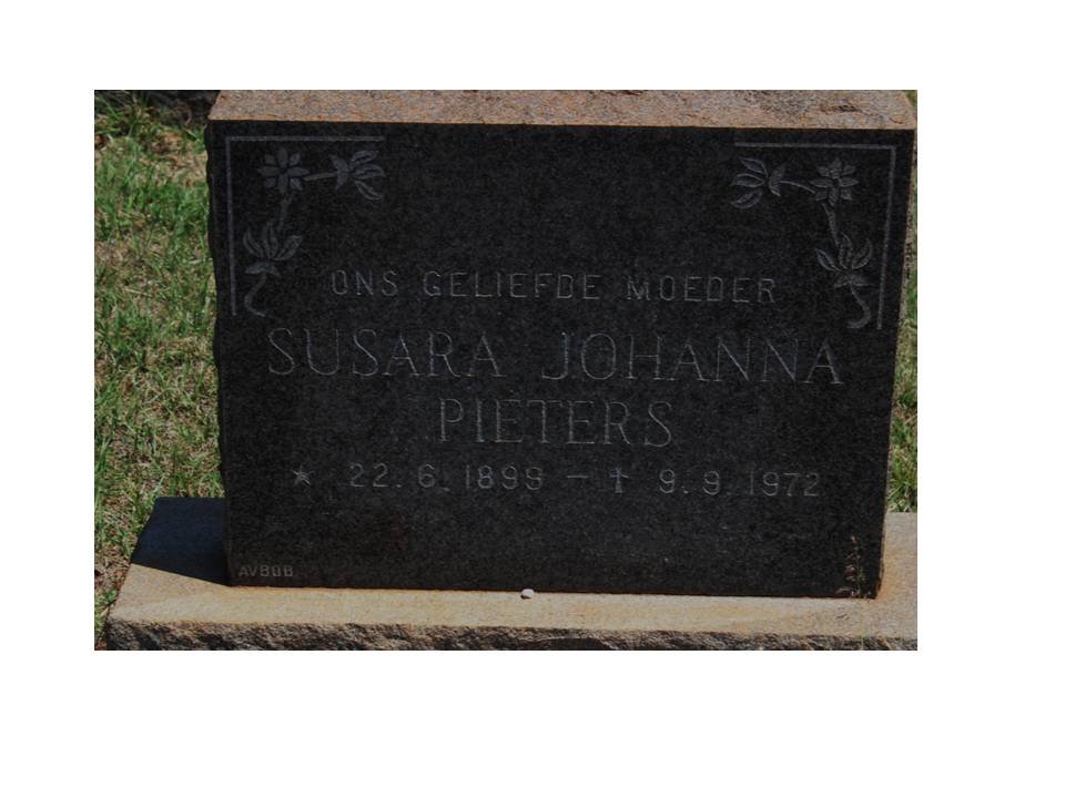PIETERS Susara Johanna 1899-1972