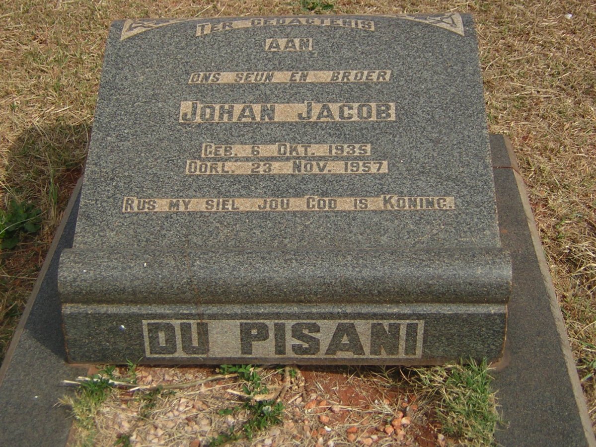 PISANI Johan Jacob, du 1935-1957