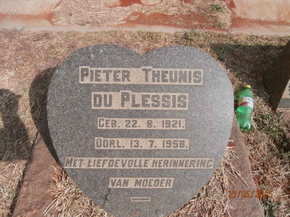 PLESSIS Pieter Theunis, du 1921-1958