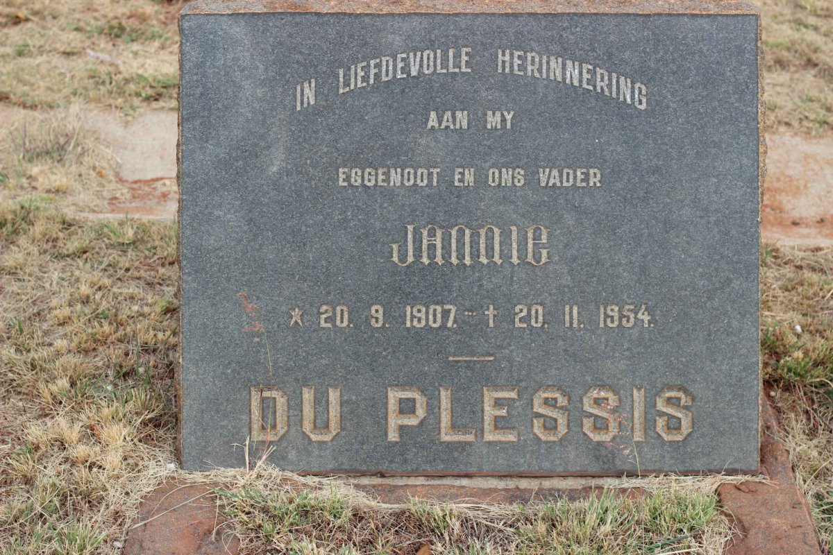 PLESSIS Jannie, du 1907-1954